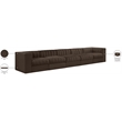 Meridian Furniture Rummi Brown Velvet Performance Fabric 5pc. Modular Sofa