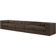 Meridian Furniture Rummi Brown Velvet Performance Fabric 5pc. Modular Sofa
