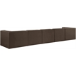 Meridian Furniture Rummi Brown Velvet Performance Fabric 5pc. Modular Sofa