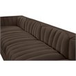 Meridian Furniture Rummi Brown Velvet Performance Fabric 5pc. Modular Sofa