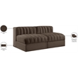 Meridian Furniture Rummi Brown Velvet Performance Fabric 2pc. Modular Sofa