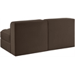 Meridian Furniture Rummi Brown Velvet Performance Fabric 2pc. Modular Sofa