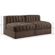 Meridian Furniture Rummi Brown Velvet Performance Fabric 2pc. Modular Sofa