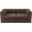 Meridian Furniture Rummi Brown Velvet Performance Fabric 2pc. Modular Sofa