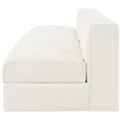 Meridian Furniture Rummi Cream Velvet Performance Fabric 4pc. Modular Sofa
