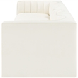 Meridian Furniture Rummi Cream Velvet Performance Fabric 4pc. Modular Sofa