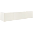 Meridian Furniture Rummi Cream Velvet Performance Fabric 4pc. Modular Sofa