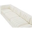 Meridian Furniture Rummi Cream Velvet Performance Fabric 4pc. Modular Sofa