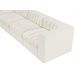 Meridian Furniture Rummi Cream Velvet Performance Fabric 4pc. Modular Sofa