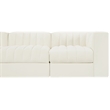 Meridian Furniture Rummi Cream Velvet Performance Fabric 5pc. Modular Sofa