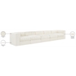 Meridian Furniture Rummi Cream Velvet Performance Fabric 5pc. Modular Sofa