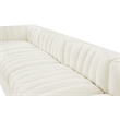 Meridian Furniture Rummi Cream Velvet Performance Fabric 5pc. Modular Sofa