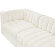 Meridian Furniture Rummi Cream Velvet Performance Fabric 5pc. Modular Sofa