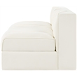 Meridian Furniture Rummi Cream Velvet Performance Fabric 2pc. Modular Sofa