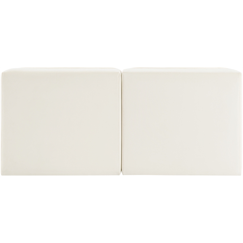 Meridian Furniture Rummi Cream Velvet Performance Fabric 2pc. Modular Sofa