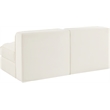 Meridian Furniture Rummi Cream Velvet Performance Fabric 2pc. Modular Sofa