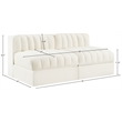 Meridian Furniture Rummi Cream Velvet Performance Fabric 2pc. Modular Sofa