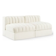 Meridian Furniture Rummi Cream Velvet Performance Fabric 2pc. Modular Sofa