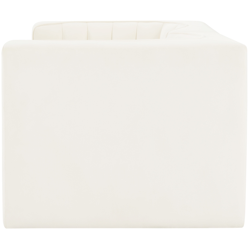 Meridian Furniture Rummi Cream Velvet Performance Fabric 2pc. Modular Sofa