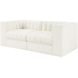 Meridian Furniture Rummi Cream Velvet Performance Fabric 2pc. Modular Sofa