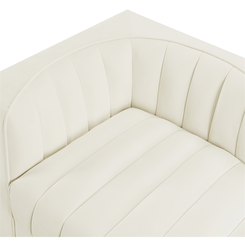 Meridian Furniture Rummi Cream Velvet Performance Fabric 2pc. Modular Sofa