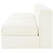 Meridian Furniture Rummi Cream Velvet Performance Fabric 3pc. Modular Sofa