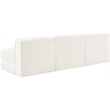 Meridian Furniture Rummi Cream Velvet Performance Fabric 3pc. Modular Sofa