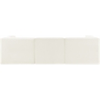 Meridian Furniture Rummi Cream Velvet Performance Fabric 3pc. Modular Sofa