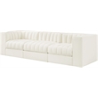 Meridian Furniture Rummi Cream Velvet Performance Fabric 3pc. Modular Sofa