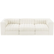 Meridian Furniture Rummi Cream Velvet Performance Fabric 3pc. Modular Sofa