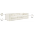 Meridian Furniture Rummi Cream Velvet Performance Fabric 3pc. Modular Sofa