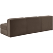 Meridian Furniture Rummi Brown Velvet Performance Fabric 3pc. Modular Sofa