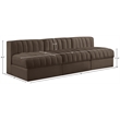 Meridian Furniture Rummi Brown Velvet Performance Fabric 3pc. Modular Sofa