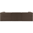 Meridian Furniture Rummi Brown Velvet Performance Fabric 3pc. Modular Sofa