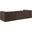 Meridian Furniture Rummi Brown Velvet Performance Fabric 3pc. Modular Sofa