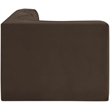 Meridian Furniture Rummi Brown Velvet Performance Fabric 3pc. Modular Sectional