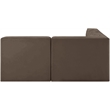 Meridian Furniture Rummi Brown Velvet Performance Fabric 4pc. Modular Sectional