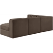 Meridian Furniture Rummi Brown Velvet Performance Fabric 4pc. Modular Sectional