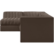 Meridian Furniture Rummi Brown Velvet Performance Fabric 4pc. Modular Sectional