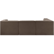 Meridian Furniture Rummi Brown Velvet Performance Fabric 4pc. Modular Sectional