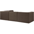 Meridian Furniture Rummi Brown Velvet Performance Fabric 4pc. Modular Sectional