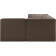 Meridian Furniture Rummi Brown Velvet Performance Fabric 4pc. Modular Sectional
