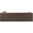 Meridian Furniture Rummi Brown Velvet Performance Fabric 4pc. Modular Sectional