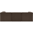 Meridian Furniture Rummi Brown Velvet Performance Fabric 4pc. Modular Sectional