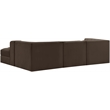 Meridian Furniture Rummi Brown Velvet Performance Fabric 4pc. Modular Sectional