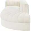 Meridian Furniture Rummi Cream Velvet Performance Fabric 3pc. Modular Sectional