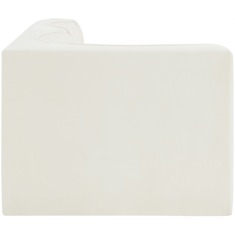 Meridian Furniture Rummi Cream Velvet Performance Fabric 3pc. Modular Sectional