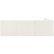 Meridian Furniture Rummi Cream Velvet Performance Fabric 4pc. Modular Sectional