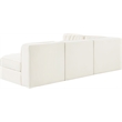 Meridian Furniture Rummi Cream Velvet Performance Fabric 4pc. Modular Sectional