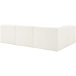 Meridian Furniture Rummi Cream Velvet Performance Fabric 4pc. Modular Sectional